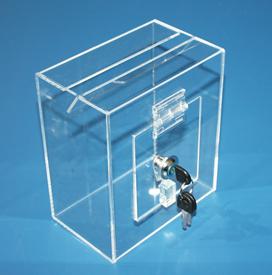 custom acrylic donation box with lock
